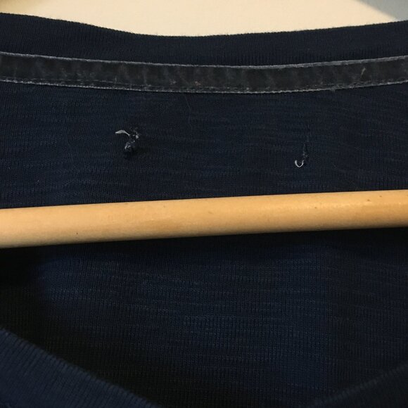 Navy Blue Beads and Sequins Button Collar Shirt - Picture 6 of 13